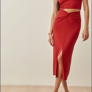 NWT Rylan Knit Two Piece in “Cherry”